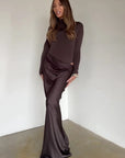 JULISSA MO Satin Sexy Hollow Out Women Maxi Dress Black Sleeveless High Waist Dress Female Autumn Skinny Elegant Party Clubwear