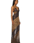 Linda Leopard Maxi Dress