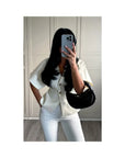 Women Short Sleeve V-neck Casual Solid Knitted Vests Top Two Buttons Waistcoat 2024 Summer Autumn Fashion All-match Knitwear