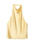 MUJER 2025 Halter Tops for Women Black Satin Backless Top Female Pink Summer Beach Top Woman off Shoulder Camisole Top Women