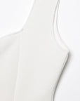 DEEABAE 2025 Summer New Women's Clothing Simple And Fashionable Short Skirt Style Hem Elastic Round Neck Top