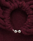 TRZA Off-the-Shoulder Knit Sweater for Women with Metal Ring Straight Neck Long Sleeve Chic Pullover Top Fashionable Female Wear