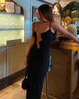 Nina - Elegant Deep V Neck Maxi Dress