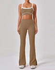 Womens 2 Piece Workout Running Sets,Hot Shot Skort Set Y2K Cropped Tank Top and Pants Outfits Sweatsuits