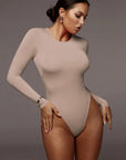 O Neck Long Sleeve Solid White Sexy Bodysuit Women Black Autumn Winter Body Top Gray Casual Lady Streetwear Bodysuits