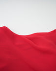 Clarabelle red draped mini dress