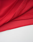 Clarabelle red draped mini dress