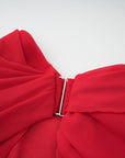 Clarabelle red draped mini dress