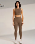 Yoga Clothing Set Women's High Waisted Leggings and Top Two Piece Seamless Fitness Exercise Clothing Fitness Underwear plus size