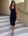 kliou Casual Playsuits Women Basic Solid Summer Halter Cleavage Backless Stretch Skinny Rompers Female Gym Sporty One Piece New