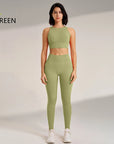 Yoga Clothing Set Women's High Waisted Leggings and Top Two Piece Seamless Fitness Exercise Clothing Fitness Underwear plus size