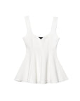 DEEABAE 2025 Summer New Women's Clothing Simple And Fashionable Short Skirt Style Hem Elastic Round Neck Top