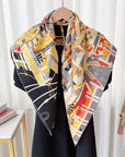 90 Silk Scarf 100% Twill Silk Scarf Shawl 14MM hand Rolled Edges