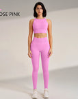 Yoga Clothing Set Women's High Waisted Leggings and Top Two Piece Seamless Fitness Exercise Clothing Fitness Underwear plus size