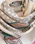 2024 Women Winter Wool Scarves Wraps Carriage Printed Large Square Wool Blanket Scarfs Shawl 130x130CM