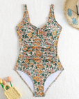 Wendy Floral Print Halter Neck Swimsuit
