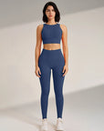 Yoga Clothing Set Women's High Waisted Leggings and Top Two Piece Seamless Fitness Exercise Clothing Fitness Underwear plus size