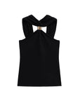 TRZA Women's Fashion Knit Halterneck Tank Top Gold Appliques Wide Straps Camisole Female Topwear