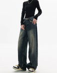 Spring Autumn Wide Leg Jeans Women High Waist Denim Trousers Women's Jeans Harajuku Vintage BF Style Loose Femme Streeetwear
