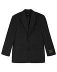 Fashion Women Suit Jacket Black Gary Spring Autumn Outer Wear New Casual Lady Office Blazer Wide Shoulder Notched Collar Female