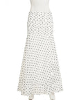 hirigin Polka Dot Floor-length Chiffon Skirt French Style Ruffled Mesh A-line Skirts Elegant Maxi Bottoms High Waist Streetwear