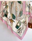 2024 Women Winter Wool Scarves Wraps Carriage Printed Large Square Wool Blanket Scarfs Shawl 130x130CM