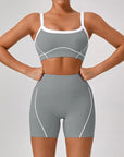 Womens 2 Piece Workout Running Sets,Hot Shot Skort Set Y2K Cropped Tank Top and Pants Outfits Sweatsuits