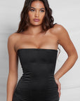 Sphynx Satin Corset Top - Black