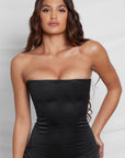Sphynx Satin Corset Top - Black