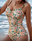 Wendy Floral Print Halter Neck Swimsuit