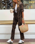 zeena Animal Print Blazer Set