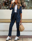 zeena Animal Print Blazer Set
