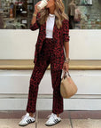 zeena Animal Print Blazer Set