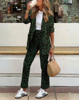 zeena Animal Print Blazer Set