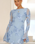 Lady Mini Dress with Floral Embroidery