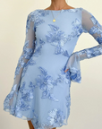 Lady Mini Dress with Floral Embroidery