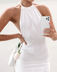 V-Back Flared Jumpsuit Black