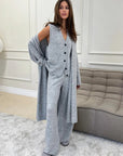 Relaxed Fit Knit Three-Piece Lounge Set
