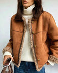 Dalia Buttoned Sheepskin Jacket