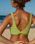 Light Green Cut Out Bikini Top