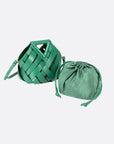Woven Leather Handbag