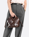 Woven Leather Handbag
