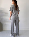 Julia - Casual Round Neck Top And Drawstring Pant