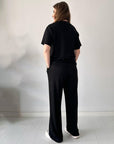 Julia - Casual Round Neck Top And Drawstring Pant