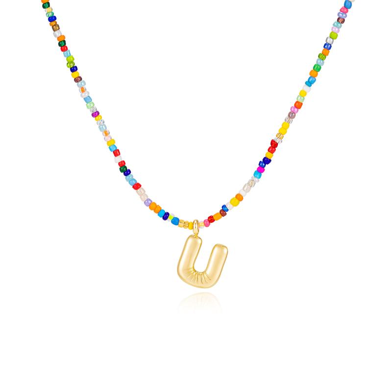 Mila - Colorful Bubble Letter Necklace