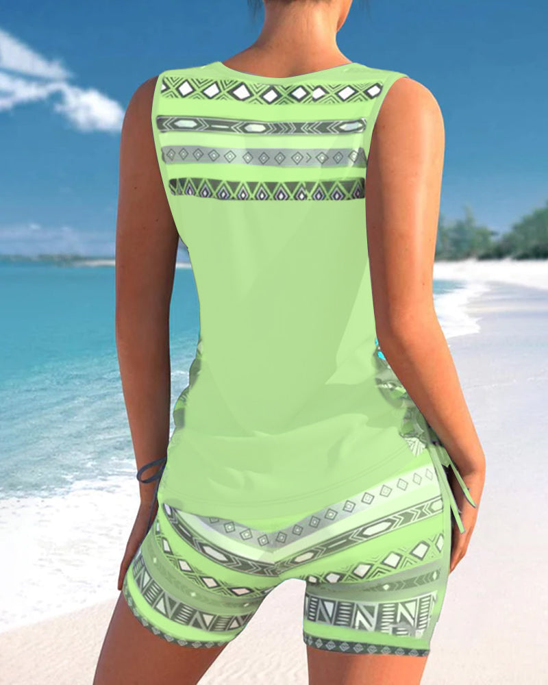 Lavia| Tankini Featuring Geometric Print