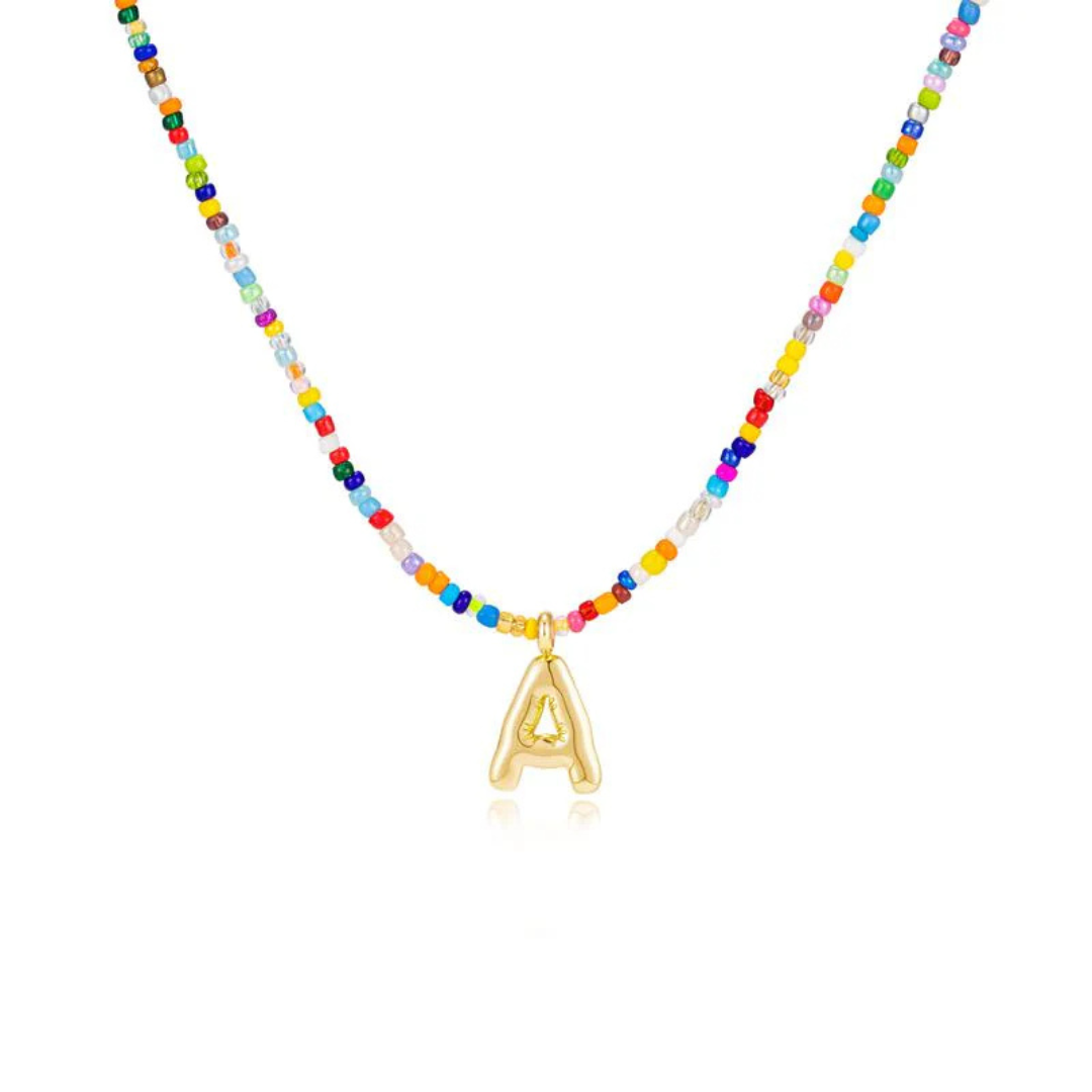 Mila - Colorful Bubble Letter Necklace