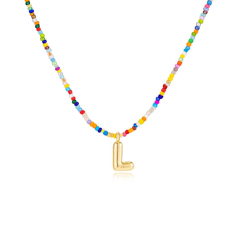 Mila - Colorful Bubble Letter Necklace
