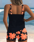 Jumila U-Neck Sleeveless Printed Tankini
