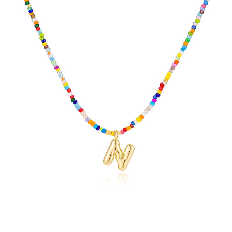 Mila - Colorful Bubble Letter Necklace